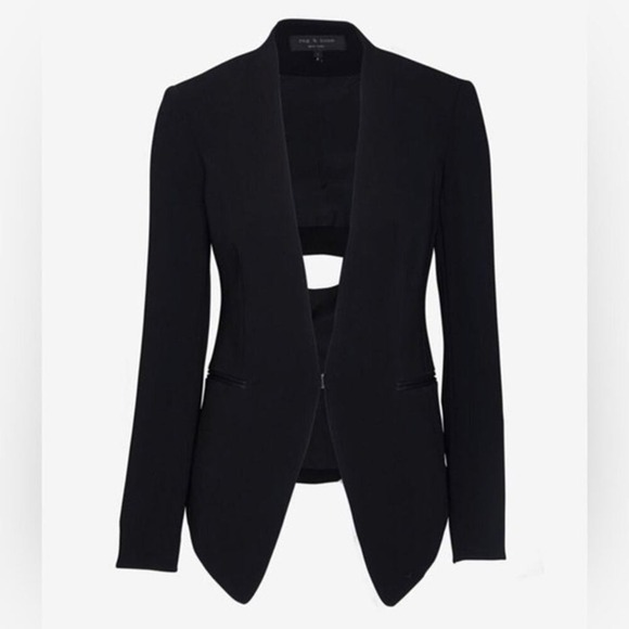 rag & bone Jackets & Blazers - Rag & Bone Women's Teresa Cut Out Peekaboo Back Blazer Black Size 2